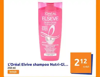 Action L'Oréal elvive shampoo nutri-gloss 250 ml aanbieding