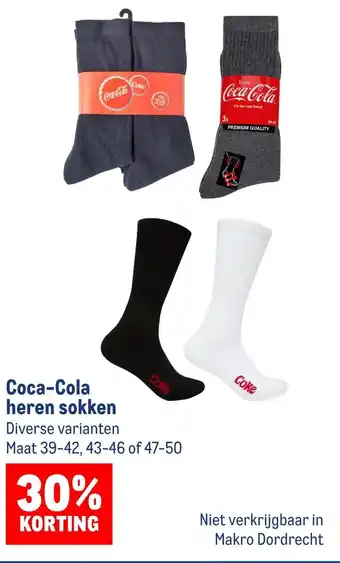 Makro Coca-Cola heren sokken maat 39-42, 43-46 of 47-50 aanbieding