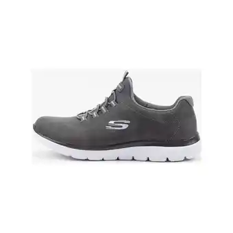 Spartoo Skechers Lage Sneakers Zapatillas en color gris para aanbieding