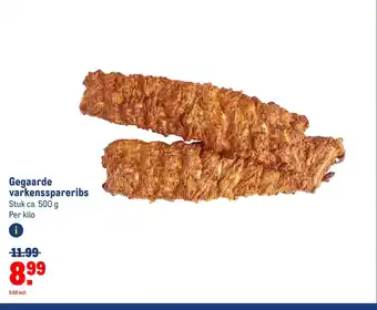 Makro Gegaarde varkensspareribs stuk ca. 500 g aanbieding