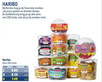 Makro Haribo silo's 150 stuks aanbieding