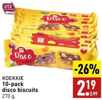 ALDI KOEKKIE 10-pack disco biscuits 270 g. aanbieding