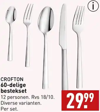 ALDI CROFTON 60-delige bestekset aanbieding