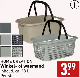 ALDI HOME CREATION Winkel of wasmand aanbieding