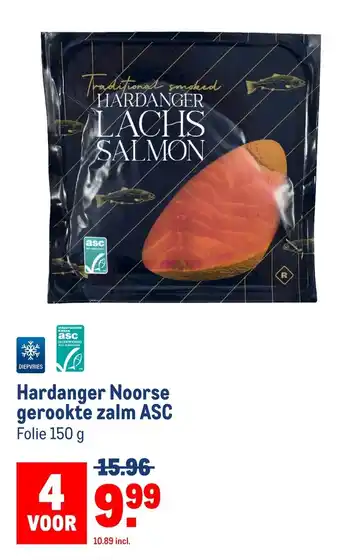 Makro Hardanger noorse gerookte zalm ASC folie 150 g aanbieding