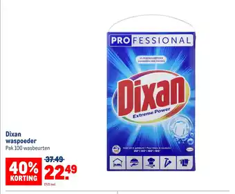 Makro Dixan waspoeder pak 100 wasbeurten aanbieding