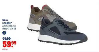 Makro Geox sneaker maat 41 t/m 46 aanbieding