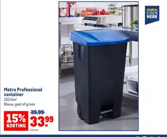 Makro Metro Professional container 120 liter aanbieding