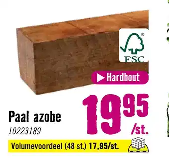 Hornbach Paal azobe aanbieding