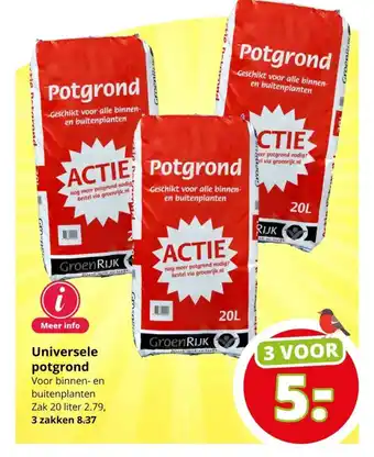 GroenRijk Universele potgrond aanbieding