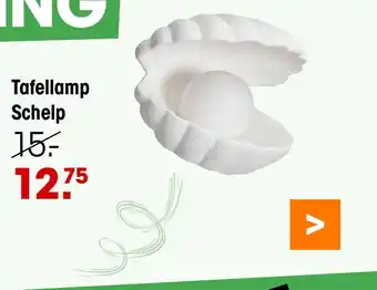 Kwantum Tafellamp Schelp aanbieding