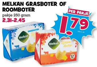 Boon`s Markt Melkan grasboter of roomboter 250 gram aanbieding