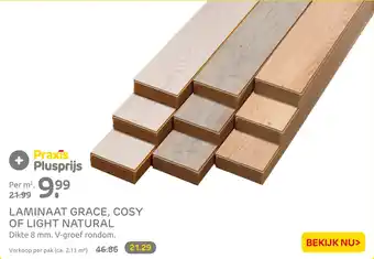 Praxis Laminaat grace cosy of light natural per m aanbieding