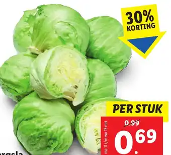 Lidl Ijsbergsla per stuk aanbieding