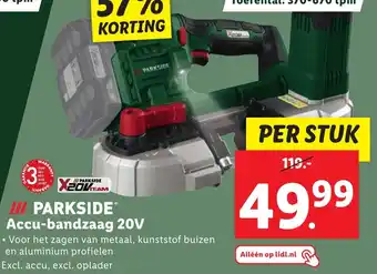 Lidl Parkside accu bandzaag 20v per stuk aanbieding