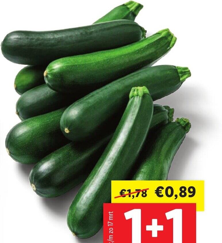 Courgettes 1+1 GRATIS aanbieding bij Lidl