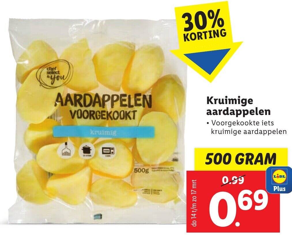 Kruimige aardappelen 500 gram aanbieding bij Lidl