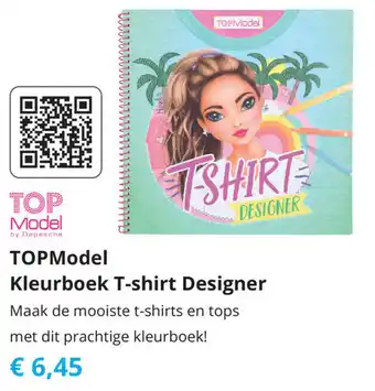 Tom TOPModel Kleurboek T-shirt Designer aanbieding