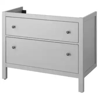 IKEA Hemnes Kast voor wastafel met 2 lades, grijs, 100x47x83 cm aanbieding