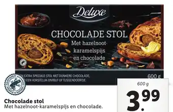 Lidl Chocolade stol 600 g aanbieding