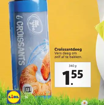 Lidl Croissantdeeg 340 g aanbieding