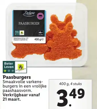 Lidl Paasburgers 400 g, 4 stuks aanbieding