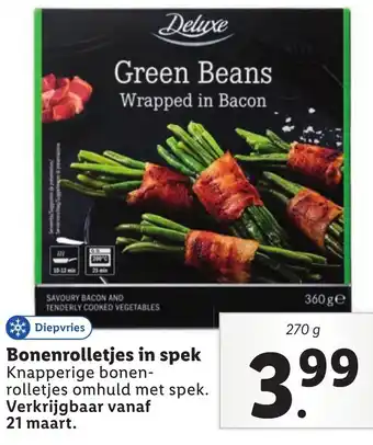 Lidl Bonenrolletjes in spek 270 g aanbieding