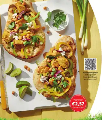 Lidl Naanbrood-pizza met kipcurry aanbieding