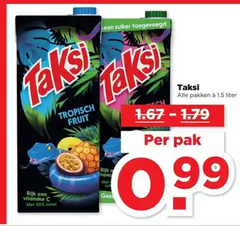 PLUS Taksi alle pakken à 1.5 liter aanbieding