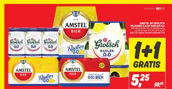 Dekamarkt AMSTEL OF GROLSCH PILSENER 0.0 OF RADLER 0.0 aanbieding