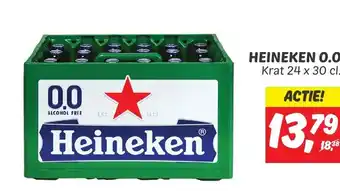 Dekamarkt HEINEKEN 0.0 Krat 24 x 30 cl aanbieding