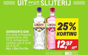 Dekamarkt GORDON'S GIN aanbieding