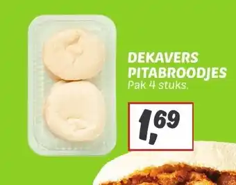 Dekamarkt DEKAVERS PITABROODJES Pak 4 stuks aanbieding