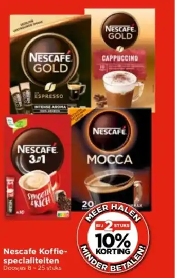 Vomar Voordeelmarkt Nescafe Koffiespecialiteiten doosjes 8 - 25 stuks aanbieding