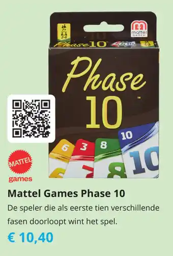 Tom Mattel Games Phase 10 aanbieding