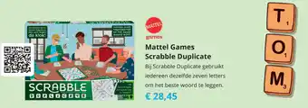 Tom Mattel Games Scrabble Duplicate aanbieding