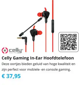 Tom Celly Gaming In-Ear Hoofdtelefoon aanbieding