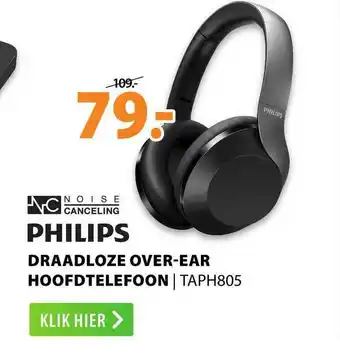 Expert Philips Draadloze Over-Ear Hoofdtelefoon | TAPH805 aanbieding