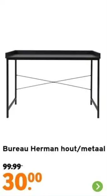 GAMMA Bureau Herman hout/metaal aanbieding