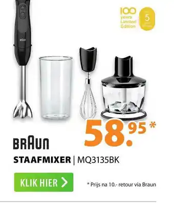 Expert Braun Staafmixer | MQ3135BK aanbieding