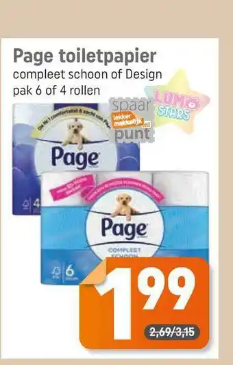 Dagwinkel Page toiletpapier compleet schoon of design aanbieding