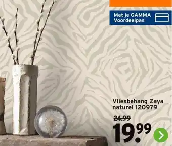 GAMMA Vliesbehang Zaya naturel 120979 aanbieding