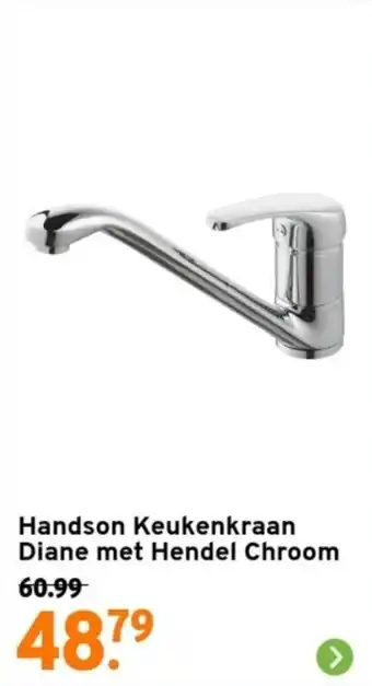 GAMMA Handson Keukenkraan Diane met Hendel Chroom aanbieding