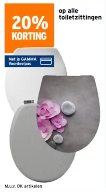 GAMMA op alle toiletzittingen aanbieding