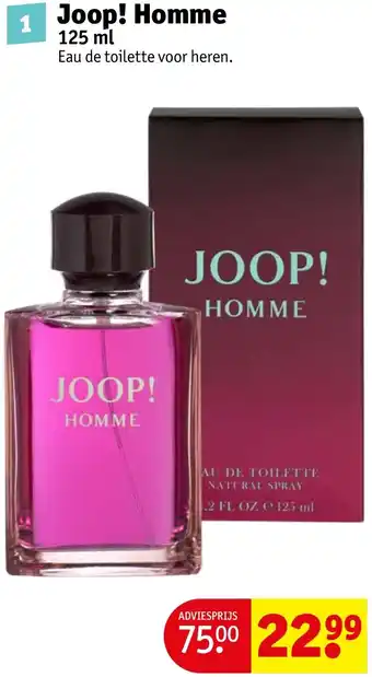 Kruidvat Joop! Homme 125ml aanbieding