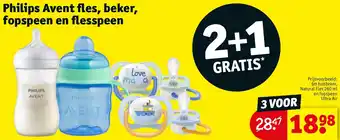 Kruidvat Philips Avent fles, beker, fopspeen en flesspeen aanbieding