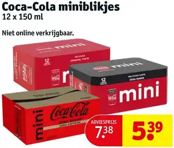 Kruidvat Coca-Cola miniblikjes 12 x 150ml aanbieding