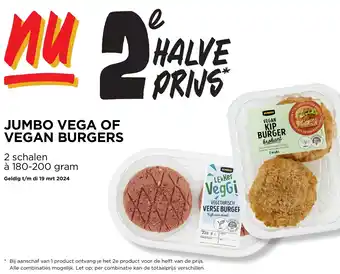 Jumbo VEGA OF VEGAN BURGERS aanbieding