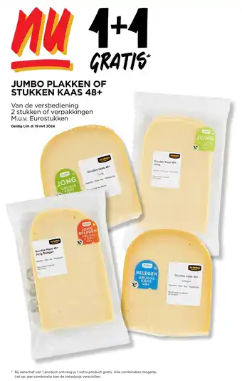 Jumbo PLAKKEN OF STUKKEN KAAS 48+ aanbieding