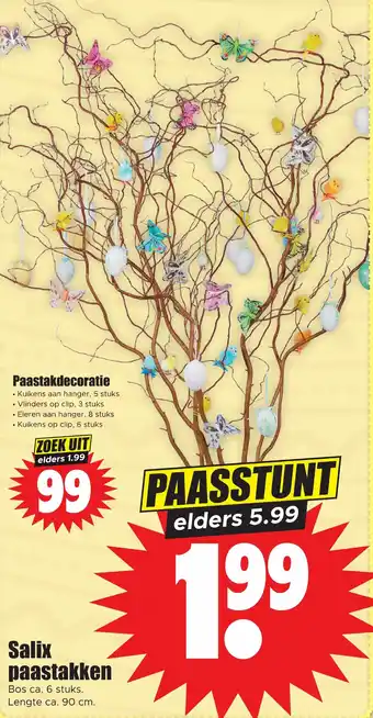 Dirk Salix paastakken 90cm aanbieding